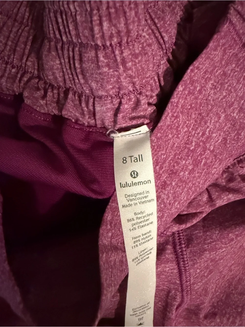 Lululemon Purple Hotty Hot shorts (8Tall)